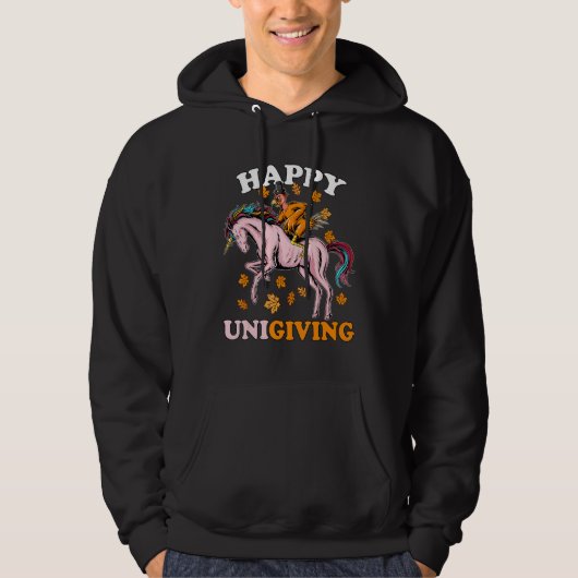 Veste À Capuche Thanksgiving Unicorn Turkey Day Unicorn Boys Girls (Devant)