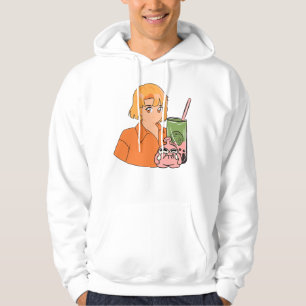 Veste À Capuche Thé aux bulles de matcha – Gi anime orange esthéti