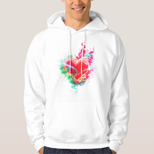 Veste À Capuche The Jaded Heart on a Cozy Long Sleeve White (Devant)