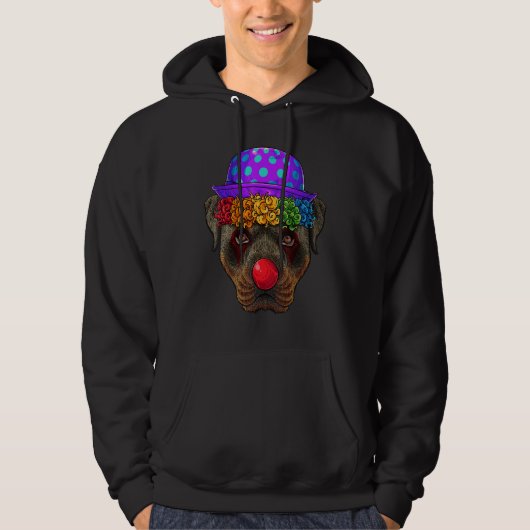 Veste À Capuche Thème de costume de cirque de carnaval Clown Rottw (Devant)