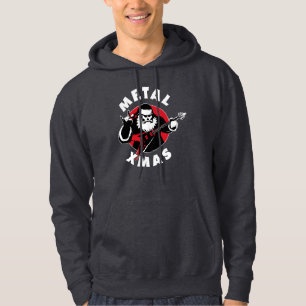 Veste À Capuche Thème de Noël Métal lourd Santa Claus Guitariste
