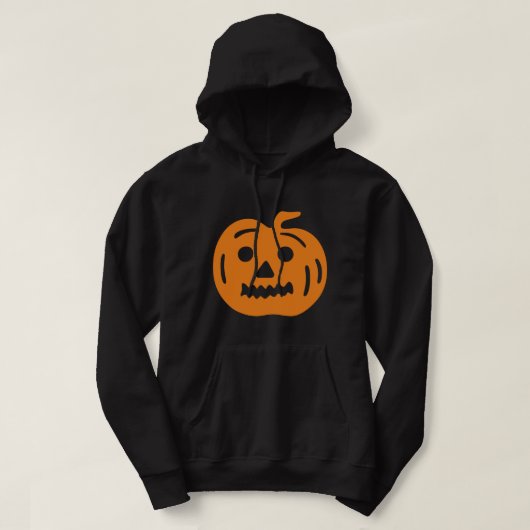 Veste À Capuche Thème d'Halloween Citrouille Jack-O-Lanterne orang (Design devant)