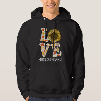 Veste À Capuche Thérapeute physique aime automne automne tournesol
