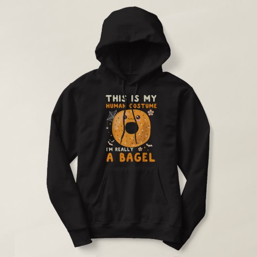 Veste À Capuche This Is My Human Costume I'm Really A Bagel Hallow (Design devant)