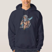 Veste À Capuche Thunder zeus dieu dessin d'art (Devant)