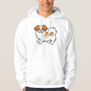 Veste À Capuche Tibétain Spaniel Parti-Couleur Rouge Chien de Dess
