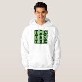 Veste À Capuche Tic-Tac-Toe, Jeu de X et de O (Devant entier)