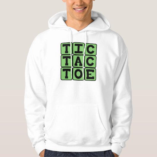 Veste À Capuche Tic-Tac-Toe, Jeu de X et de O (Devant)