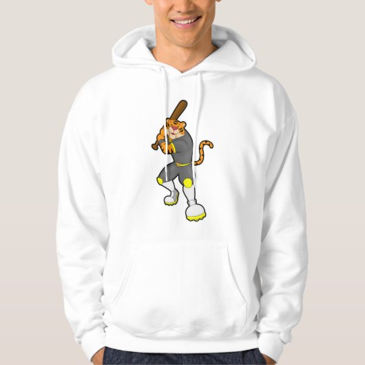 Veste À Capuche Tiger en baseball avec batte de baseball (Devant)