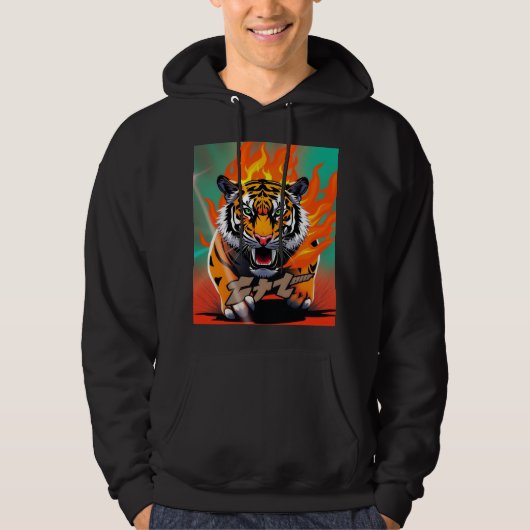 Veste À Capuche tigre animé (Devant)