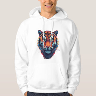 Veste À Capuche Tigre Artistique à Visage Capuchon – Audacieux & É