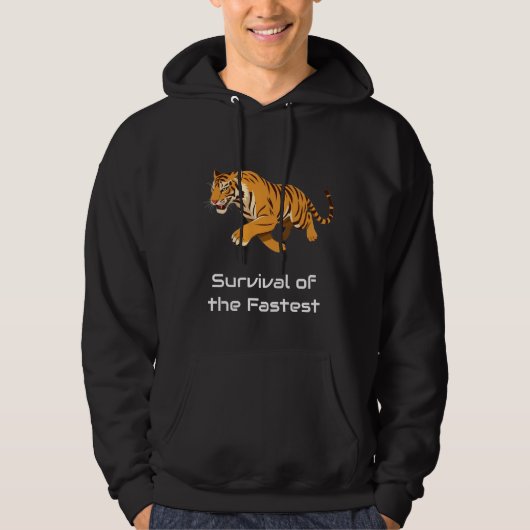 Veste À Capuche Tigre – La Survie du Plus Rapide (Devant)