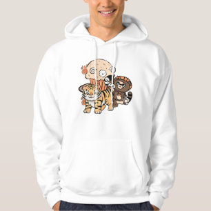 Veste À Capuche Tigre mignon et muffin de Tanuki japonais