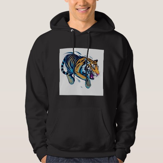 Veste À Capuche Tigre qui saute (Devant)