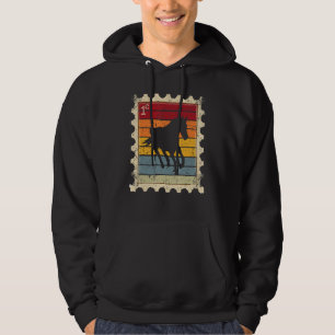 Veste À Capuche Timbre avec un cheval au coucher du soleil 1