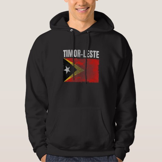Veste À Capuche Timor Oriental En Situation Désespérée Drapeau Gra (Devant)