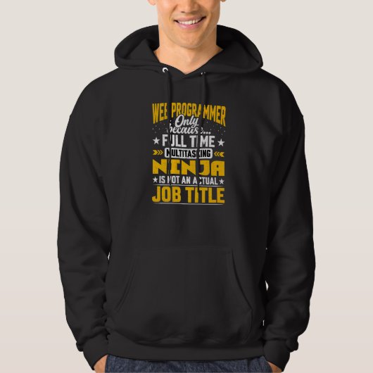 Veste À Capuche Titre du travail du programmeur Web Développeur We (Devant)