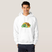 Veste À Capuche Tortue avec coquille comme couverture (Devant entier)
