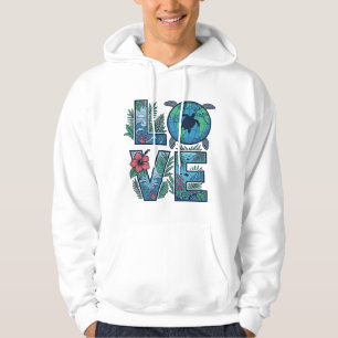 Veste À Capuche Tortue de mer Terre Tropical Amour