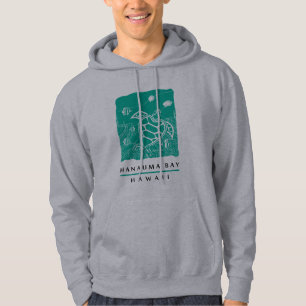 Veste À Capuche Tortue de mer verte d'Hawaii - Baie d'Hanauma