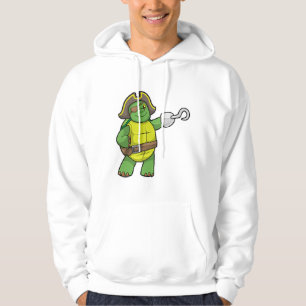 Veste À Capuche Tortue en pirate avec patchs main et oeil