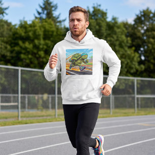 Veste À Capuche Tortue Rapide Sprinteur Athlétique Coureur