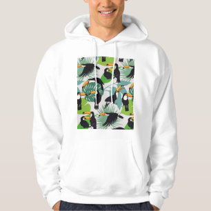 Veste À Capuche Toucan Bird : Palm Feuille Motif