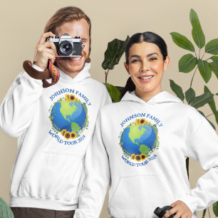 Veste À Capuche Tour du monde sur mesure Terre dans les tournesols