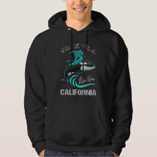 VESTE À CAPUCHE TOUR SURFANT DE LA CALIFORNIE LES VAGUES
