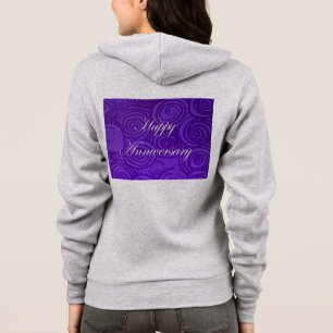 Veste À Capuche Tourbillons de l'anniversaire Violet