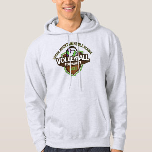 Veste À Capuche Tournoi de volleyball personnalisé Nom de l'année