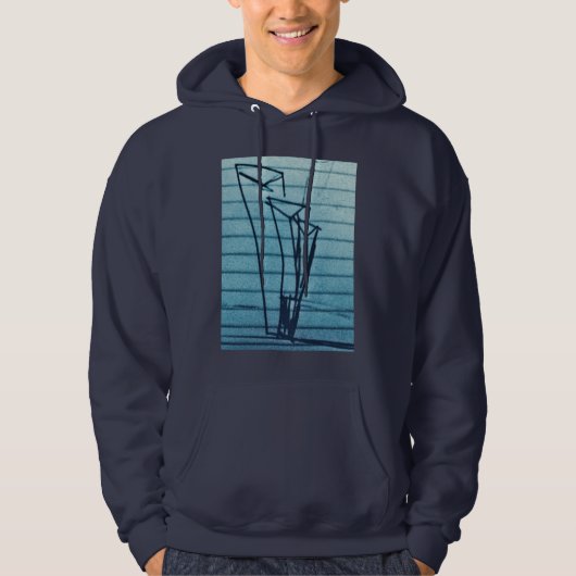 VESTE À CAPUCHE TOURS BLEUES PERDUES (Devant)