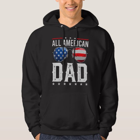 Veste À Capuche Tous les américains papa quatrième 4 juillet améri (Devant)