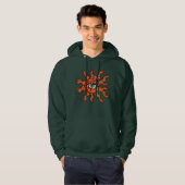 Veste À Capuche Tous les rayons de champignons du soleil (Devant entier)