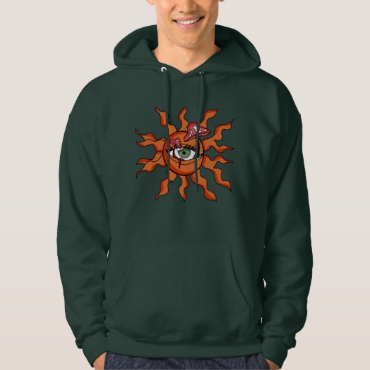 Veste À Capuche Tous les rayons de champignons du soleil (Devant)
