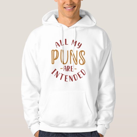 Veste À Capuche Tous Mes Puns Sont Destinés (Devant)