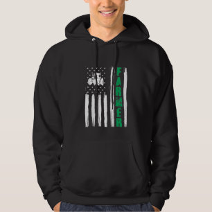 Veste À Capuche Tracteur paysan du drapeau américain Patriotique 