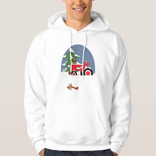 Veste À Capuche Tracteur pour Noël (Devant)