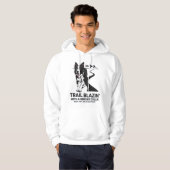 Veste À Capuche Trail Blazin'Border Collie Design d'aventure (Devant entier)
