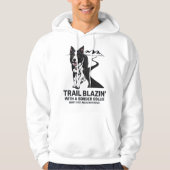 Veste À Capuche Trail Blazin'Border Collie Design d'aventure (Devant)