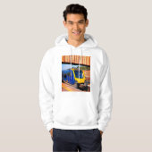 Veste À Capuche Train bleu et jaune (Devant entier)
