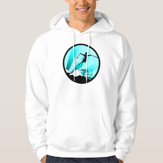 Veste À Capuche traînée de poudre de ski (Devant)