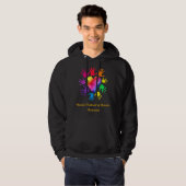 Veste À Capuche Traitement Humain Des Mains De Sensibilisation Des (Devant entier)