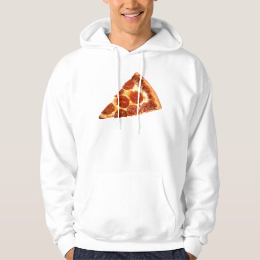 Veste À Capuche Tranche de pizza pepperoni classique de SlipperyJo (Devant)