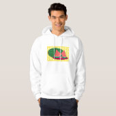 Veste À Capuche Tranches de pastèque estivales et Fleur tropicale (Devant entier)