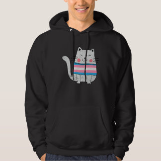 Veste À Capuche Transgenger Flag LGBTQ Cats Pride Cat