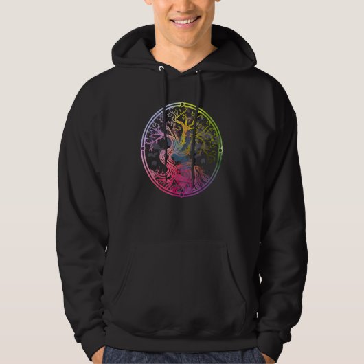 Veste À Capuche Tree of Life Viking Midgard Thor Walhalla Nordic w (Devant)
