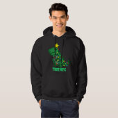 Veste À Capuche Tree Rex Funny Mignonne Retro Christmas Dino (Devant entier)