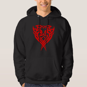 Veste À Capuche Tribal rouge conception 5 de coffre de 2 morceaux