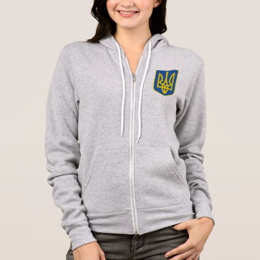 VESTE À CAPUCHE TRIDENT UKRAINE (Devant)